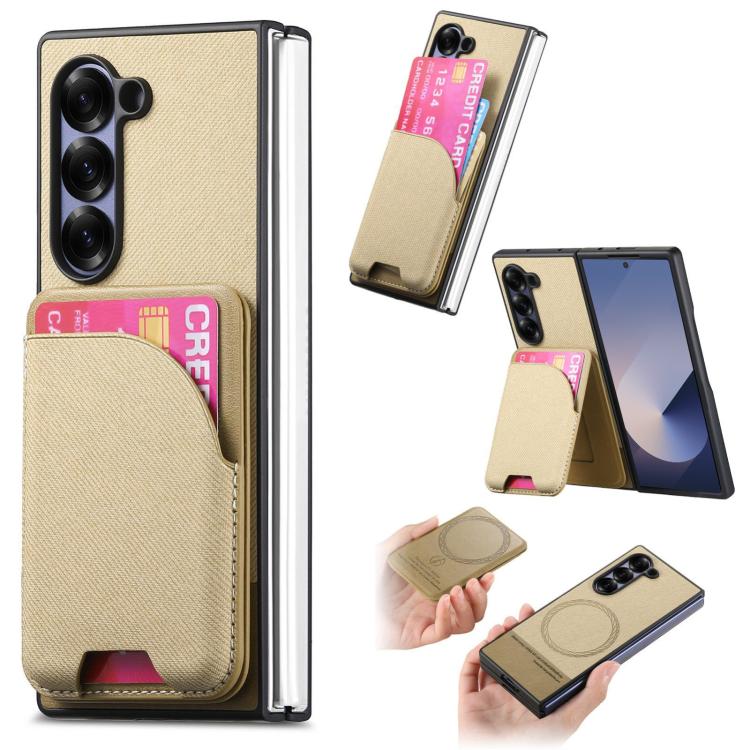 Custodia magnetica in pelle e tessuto per Galaxy Z Fold8 Ultra 5G, Fold7 5G e