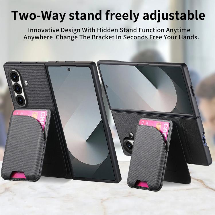 Custodia magnetica in pelle e tessuto per Galaxy Z Fold8 Ultra 5G, Fold7 5G e