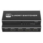 Switch HDMI 2.1 3 ingressi 1 uscita 8K 4K 120Hz HDR