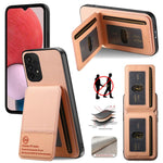Custodia per cellulare con apertura verticale in tessuto twill e pelle con