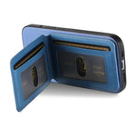 Custodia verticale in tessuto twill e pelle con protezione RFID per Samsung