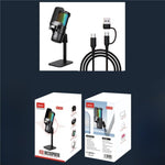 Microfono da tavolo JMARY MC-PW13 cardioide con luce RGB - immagine 11