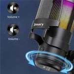 Microfono da tavolo JMARY MC-PW13 cardioide con luce RGB - immagine 5