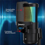 Microfono da tavolo JMARY MC-PW13 cardioide con luce RGB - immagine 6