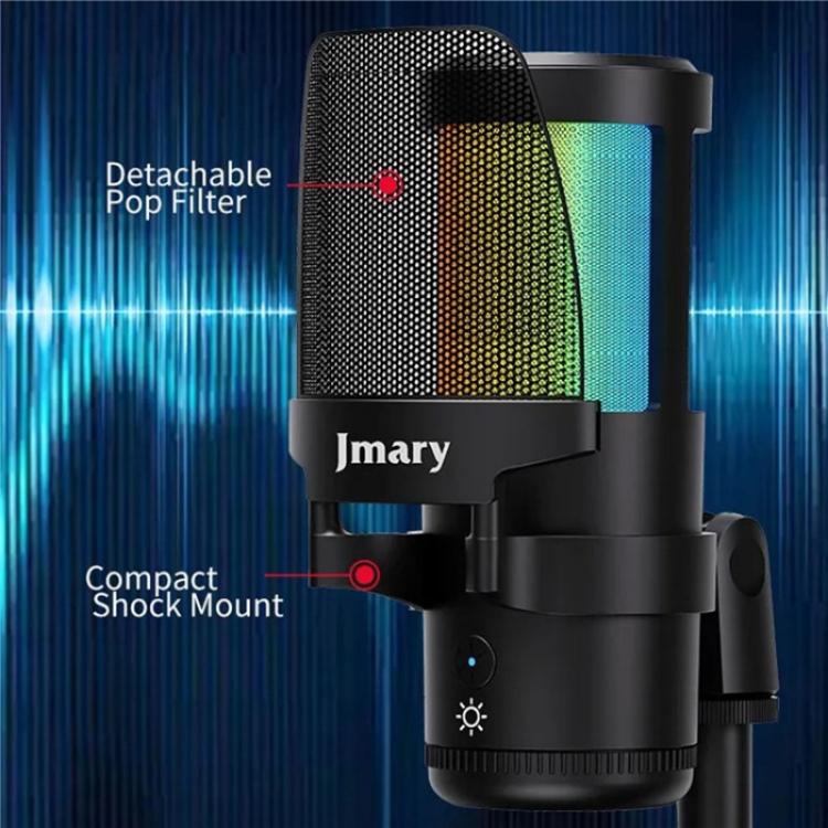 Microfono da tavolo JMARY MC-PW13 cardioide con luce RGB - immagine 6