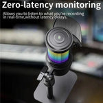 Microfono da tavolo JMARY MC-PW13 cardioide con luce RGB - immagine 7