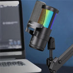 Microfono da tavolo JMARY MC-PW13 cardioide con luce RGB - immagine 10