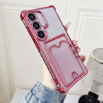 Custodia per telefono in TPU con effetto glitter sfumato e scomparto per carte., For Samsung Galaxy S23 Ultra 5G, For Samsung Galaxy S23+ 5G, For Samsung Galaxy S23 5G