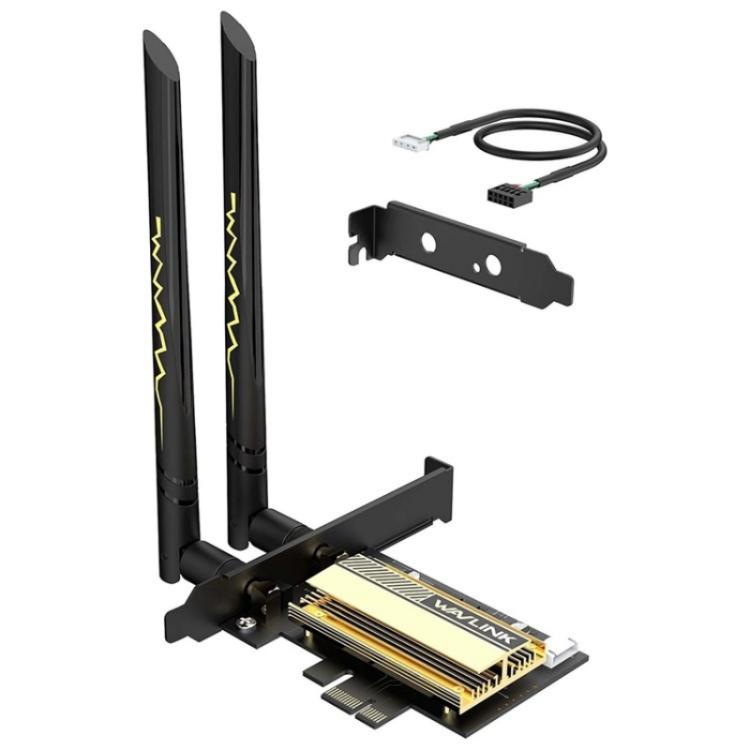 Adattatore rete WiFi 6E PCIe WAVLINK AX5400 tripla banda