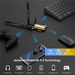Adattatore rete WiFi 6E PCIe WAVLINK AX5400 tripla banda