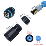 Accoppiatore RJ45 Ethernet IP68 per cavi Cat5-Cat8