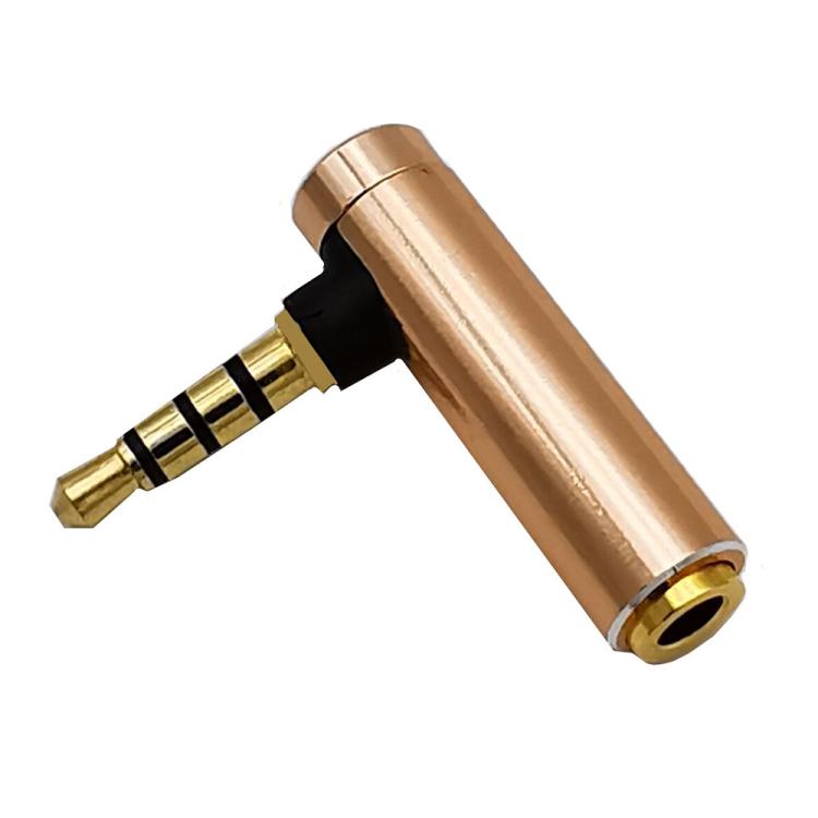 Adattatore audio 3,5mm TRRS angolo 90° maschio-femmina