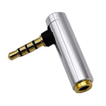 Adattatore audio 3,5mm TRRS angolo 90° maschio-femmina