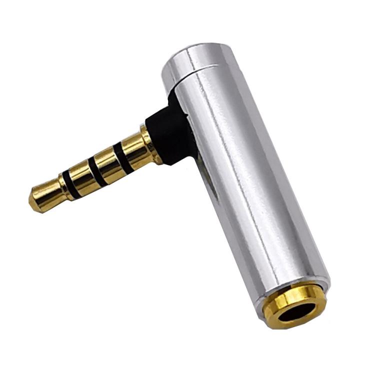 Adattatore audio 3,5mm TRRS angolo 90° maschio-femmina