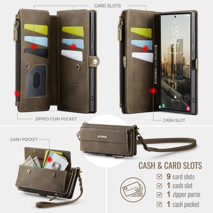 Custodia in pelle con blocco RFID per Samsung Galaxy S22 Ultra 5G SYA002898712B B5687