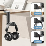 Supporto girevole 360° per cuffie da scrivania