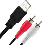 Cavo USB 2.0 maschio a 2 RCA maschio 1,5m