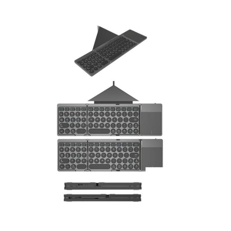 Tastiera Bluetooth pieghevole KF86 MAX con touchpad e custodia