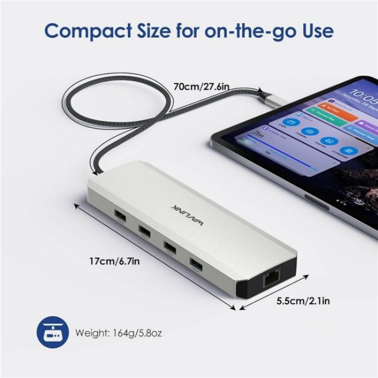 Docking Station WAVLINK 10 in 1 USB-C PD 100W Dual HD