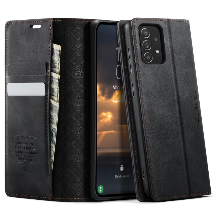 Custodia per telefono CaseMe 033 con fodera in pelle di vitello, inserti in microfibra e protezione RFID., For Samsung Galaxy A14, For Samsung Galaxy A13 / A04s, For Samsung Galaxy A52 / A52s 5G, For Samsung Galaxy A50s / A30s