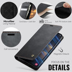 Custodia per telefono CaseMe 033 con fodera in pelle di vitello, inserti in microfibra e protezione RFID., For Samsung Galaxy A14, For Samsung Galaxy A13 / A04s, For Samsung Galaxy A52 / A52s 5G, For Samsung Galaxy A50s / A30s