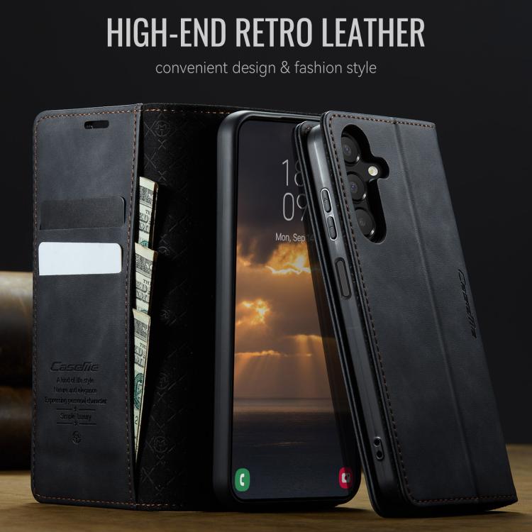 Custodia per telefono CaseMe 033 con fodera in pelle di vitello, inserti in microfibra e protezione RFID., For Samsung Galaxy A14, For Samsung Galaxy A13 / A04s, For Samsung Galaxy A52 / A52s 5G, For Samsung Galaxy A50s / A30s