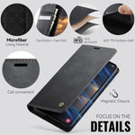 Custodia per telefono CaseMe 033 con fodera in pelle di vitello, inserti in microfibra e protezione RFID., For Samsung Galaxy S23 5G, For Samsung Galaxy A12 5G, For Samsung Galaxy S20 FE, For Samsung Galaxy A23 / M23