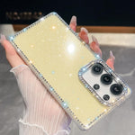 Custodia per telefono anti-caduta in TPU con strass glitterati a 4 angoli., For Samsung Galaxy S23 Ultra 5G