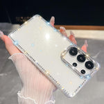 Custodia per telefono anti-caduta in TPU con strass glitterati a 4 angoli., For Samsung Galaxy S23 Ultra 5G