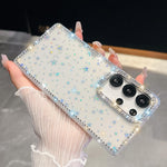 Custodia per telefono anti-caduta in TPU con strass glitterati a 4 angoli., For Samsung Galaxy S23 Ultra 5G