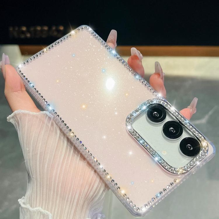 Custodia per telefono anti-caduta in TPU con strass glitterati a 4 angoli., For Samsung Galaxy A07 5G, For Samsung Galaxy A17 5G, For Samsung Galaxy A56 5G, For Samsung Galaxy A26 5G
