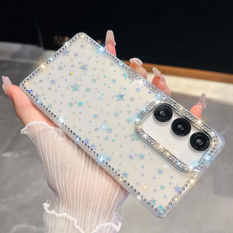 Custodia per telefono anti-caduta in TPU con strass glitterati a 4 angoli., For Samsung Galaxy A07 5G, For Samsung Galaxy A17 5G, For Samsung Galaxy A56 5G, For Samsung Galaxy A26 5G