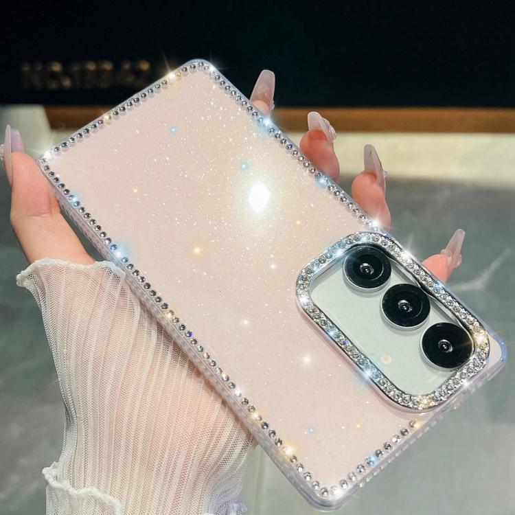 Custodia per telefono anti-caduta in TPU con strass glitterati a 4 angoli., For Samsung Galaxy A07 5G, For Samsung Galaxy A17 5G, For Samsung Galaxy A56 5G, For Samsung Galaxy A26 5G