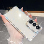 Custodia per telefono anti-caduta in TPU con strass glitterati a 4 angoli., For Samsung Galaxy A07 5G, For Samsung Galaxy A17 5G, For Samsung Galaxy A56 5G, For Samsung Galaxy A26 5G