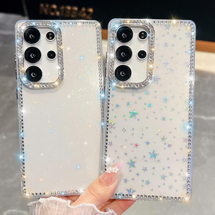 Custodia per telefono anti-caduta in TPU con strass glitterati a 4 angoli., For Samsung Galaxy A07 5G, For Samsung Galaxy A17 5G, For Samsung Galaxy A56 5G, For Samsung Galaxy A26 5G
