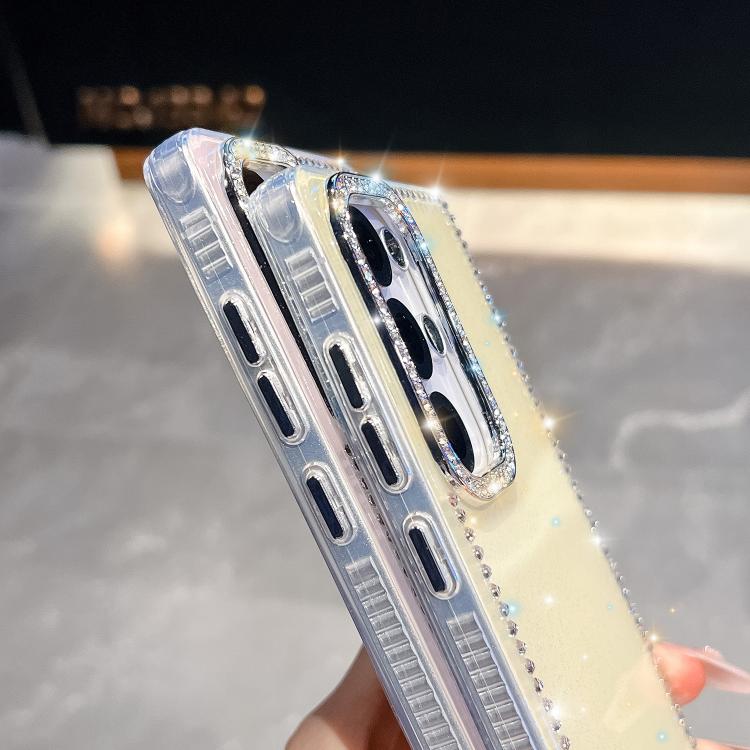 Custodia per telefono anti-caduta in TPU con strass glitterati a 4 angoli., For Samsung Galaxy A07 5G, For Samsung Galaxy A17 5G, For Samsung Galaxy A56 5G, For Samsung Galaxy A26 5G