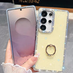 Anello di supporto in TPU con strass glitterati e custodia anti-caduta per telefono, For Samsung Galaxy S26+ 5G, For Samsung Galaxy S26 Ultra 5G, For Samsung Galaxy S26 5G, For Samsung Galaxy A07 5G