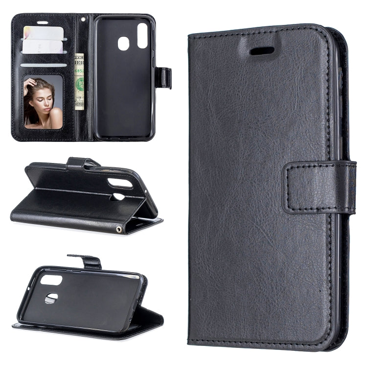 Custodia in pelle Galaxy A20e con supporto e slot carte