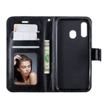 Custodia in pelle Galaxy A20e con supporto e slot carte