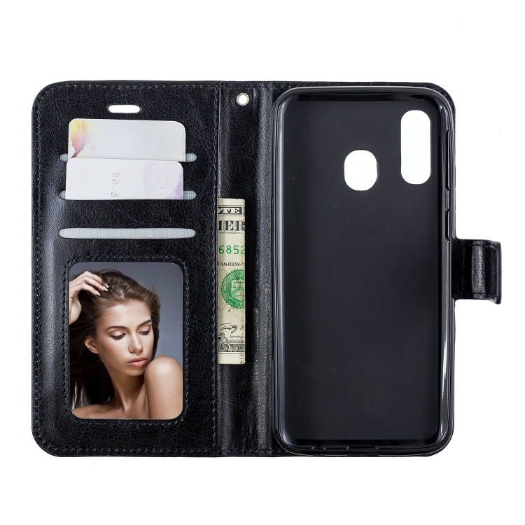 Custodia in pelle Galaxy A20e con supporto e slot carte