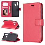 Custodia in pelle Galaxy A20e con supporto e slot carte