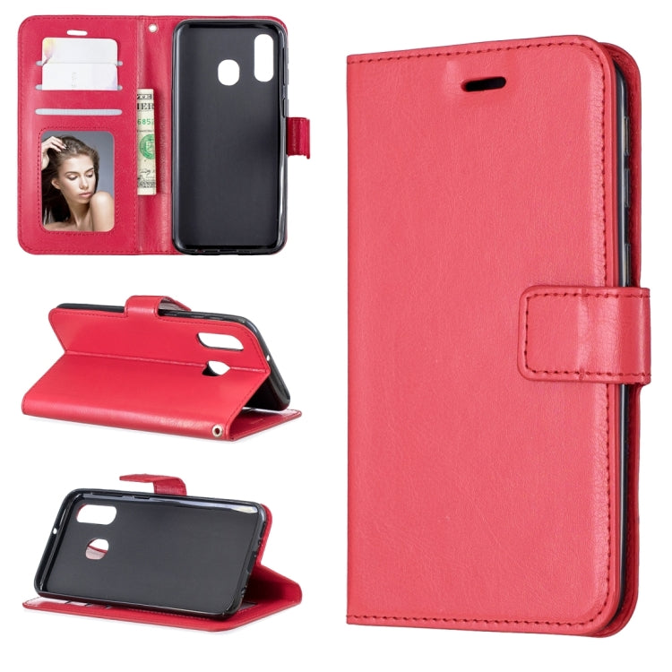 Custodia in pelle Galaxy A20e con supporto e slot carte