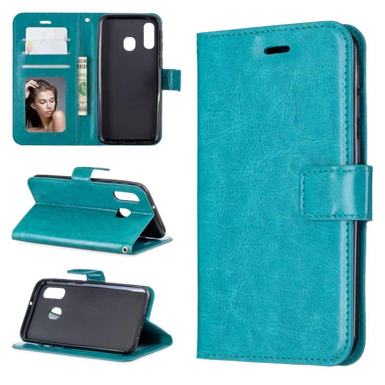 Custodia in pelle Galaxy A20e con supporto e slot carte