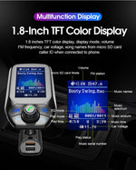 Lettore Bluetooth Auto T43 con Schermo a Colori e Ricarica QC3.0