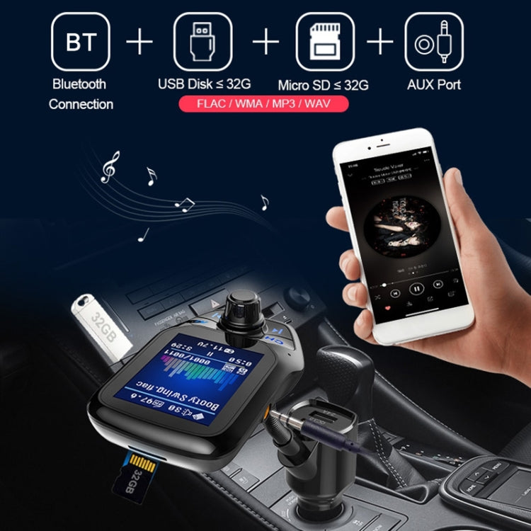Lettore Bluetooth Auto T43 con Schermo a Colori e Ricarica QC3.0