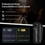 Microfono lavalier wireless WAVLINK WS-WAJ606C1 con riduzione del rumore e ricevitore RX a 8 pin., WS-WAJ606C1