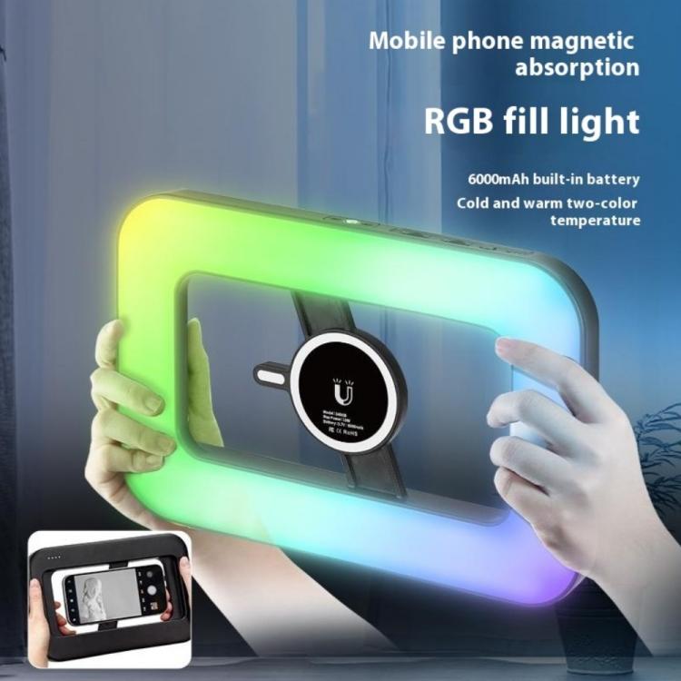 S4 RGB per live streaming/fotografia, luce video magnetica per telefono, luce di riempimento a colori.