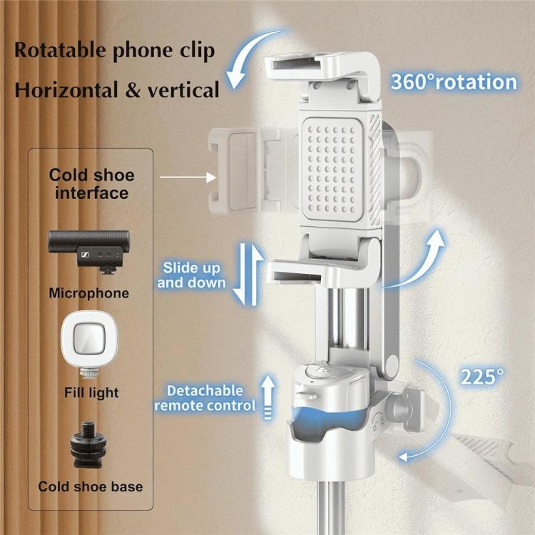 Supporto per telefono estensibile Jmary MT-18 con controllo wireless, mini selfie stick e treppiede., MT-18 (White), MT-18 (Black)