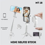 Supporto per telefono estensibile Jmary MT-18 con controllo wireless, mini selfie stick e treppiede., MT-18 (White), MT-18 (Black)