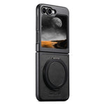 Custodia per telefono Suteni G3 Oil Wax con rotazione a 360° per Galaxy Z Flip5